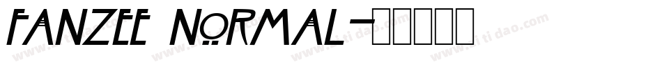 Fanzee Normal字体转换